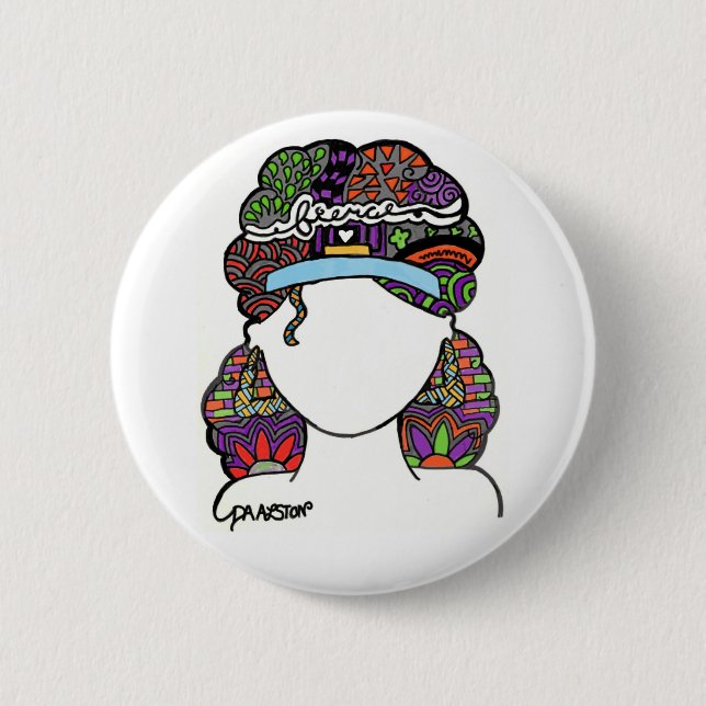 Bóton Redondo 5.08cm Botão FEROZ (Frente)