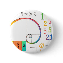 Botão Fibonacci Spiral Pin