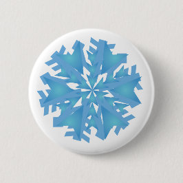 Bóton Redondo 5.08cm Botão Floco de Neve Natal