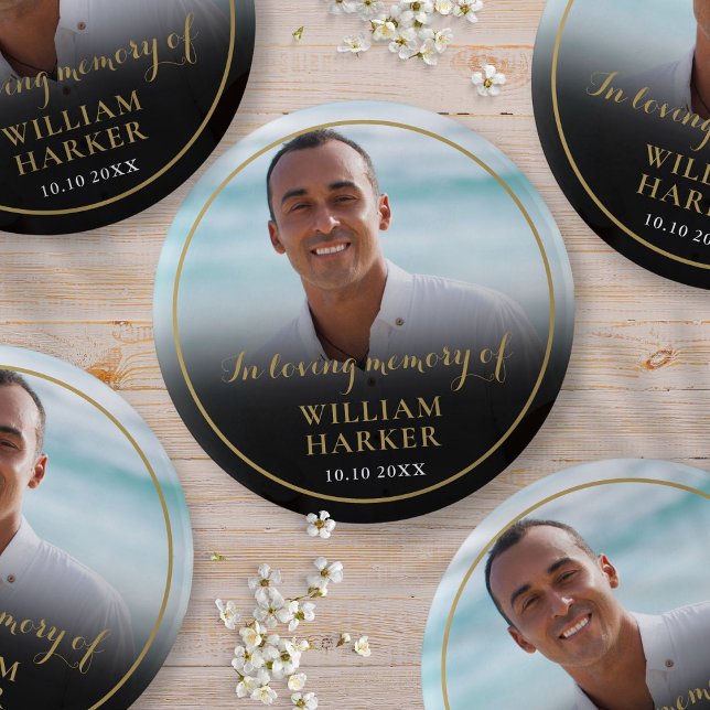 Bóton Redondo 5.08cm Botão Funeral de Memória de Adorto (Criador carregado)