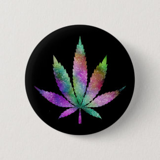 Bóton Redondo 5.08cm Botão Galaxy Leaf