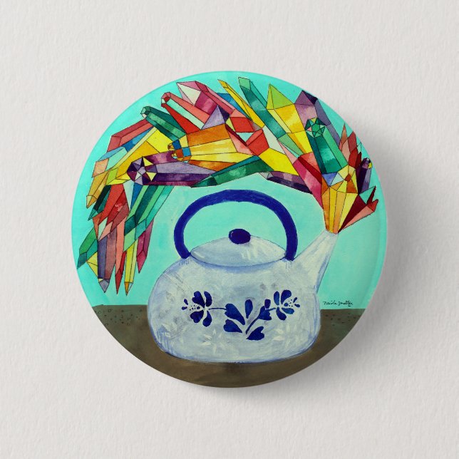 Bóton Redondo 5.08cm Botão Gem Kettle (Frente)