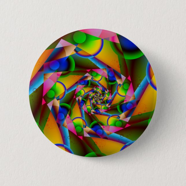 Bóton Redondo 5.08cm Botão girando (Frente)