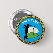 Botão Golf - Adicionar Nome - Golfer