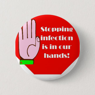 Bóton Redondo 5.08cm Botão Handwashing