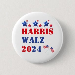 BÓTON REDONDO 5.08CM BOTÃO HARRIS WALZ 2024