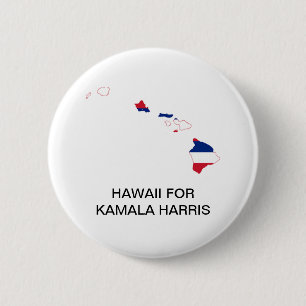 Bóton Redondo 5.08cm Botão HAWAII para Kamala Harris 2024