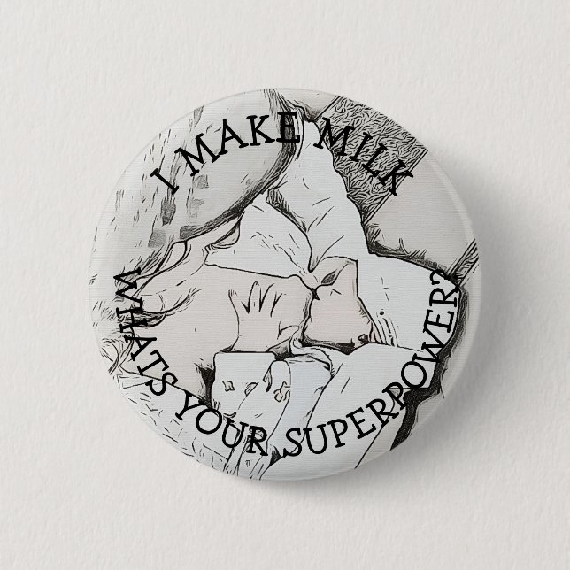 Bóton Redondo 5.08cm Botão Humor de Aleitamento (Frente)