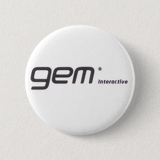 Bóton Redondo 5.08cm botão interativo da gem, interativo da gem