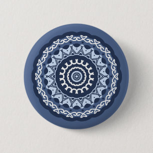 Bóton Redondo 5.08cm Botão Intrair a Design de Mandala