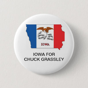 Bóton Redondo 5.08cm Botão IOWA para CHUCK GRASSLEY SENATE