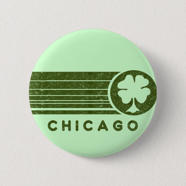 Bóton Redondo 5.08cm Botão Irlandês de Chicago (Frente)