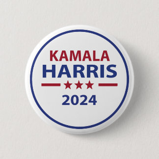 Bóton Redondo 5.08cm Botão Kamala Harris 2024