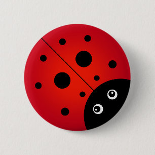 Bóton Redondo 5.08cm Botão Ladybug do KiniArt