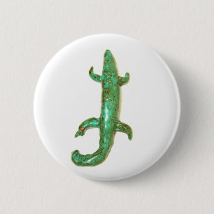 Bóton Redondo 5.08cm botão lagarto verde
