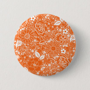 Bóton Redondo 5.08cm Botão Laranja das Belezas Botânicas