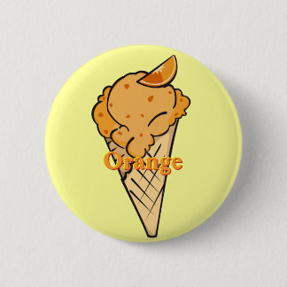 Bóton Redondo 5.08cm Botão Laranja Icecream