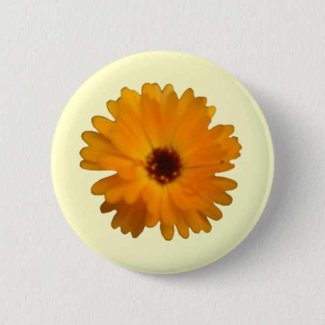 Bóton Redondo 5.08cm Botão Laranja Marigold (Frente)