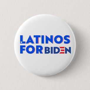 Bóton Redondo 5.08cm Botão Latinos Para Joe Biden Round