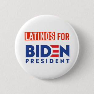Bóton Redondo 5.08cm Botão Latinos Para Joe Biden Round