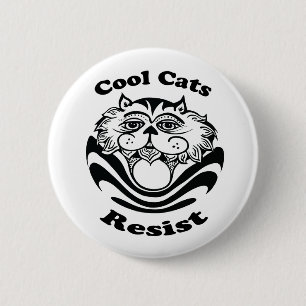 Bóton Redondo 5.08cm botão legal Cats Resist (Resistência)