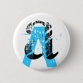 Bóton Redondo 5.08cm Botão legal Tipográfico A Monograma