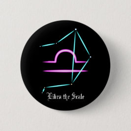Bóton Redondo 5.08cm Botão Libra da Constelação Zodiac
