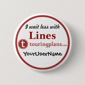 Bóton Redondo 5.08cm Botão Linhas - Design 3 (Branco)