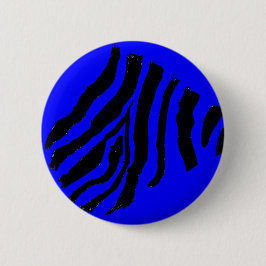 Bóton Redondo 5.08cm Botão Listra de Zebra (Mirtilo Azul)