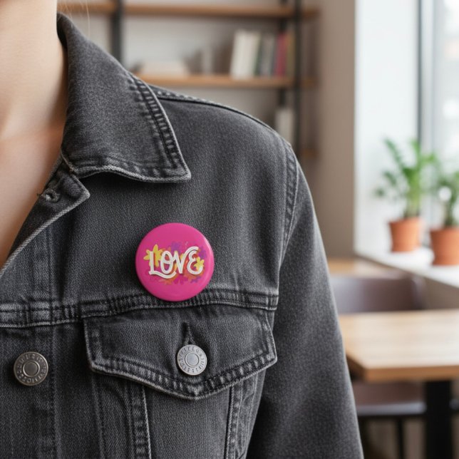 Bóton Redondo 5.08cm Botão LOVE (Criador carregado)
