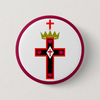 Bóton Redondo 5.08cm Botão maçónico da sociedade de Rosicrucian