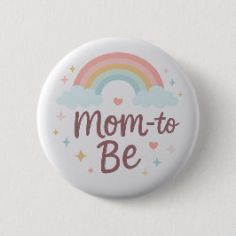 Bóton Redondo 5.08cm Botão Mãe Para Ser Cute Pastel Arco-Íris
