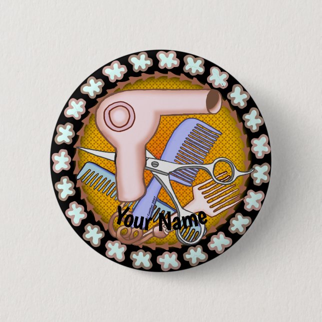 Bóton Redondo 5.08cm Botão magia de Beauty Salon (Frente)