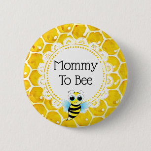Bóton Redondo 5.08cm Botão mamãe de Bee Honeycomb