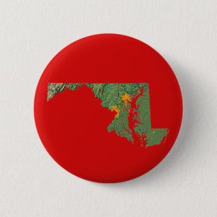 Bóton Redondo 5.08cm Botão Mapa Maryland