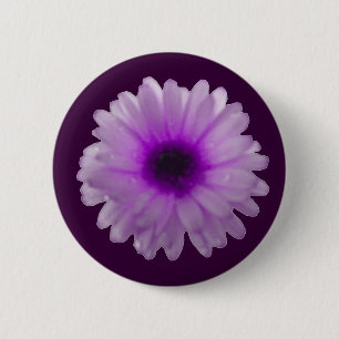 Bóton Redondo 5.08cm Botão Marigold branco e roxo