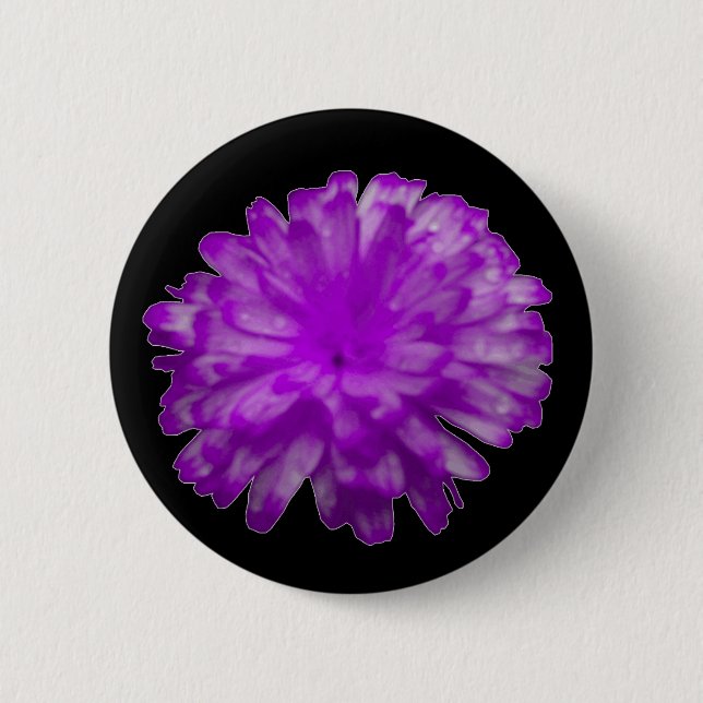 Bóton Redondo 5.08cm Botão Marigold Roxo (Frente)
