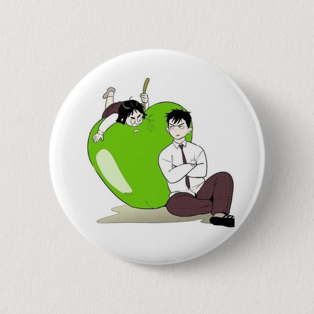 Bóton Redondo 5.08cm Botão Miae e Choel (Frente)