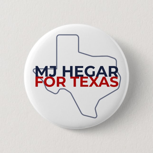 Bóton Redondo 5.08cm Botão MJ Hegar para Texas (Frente)