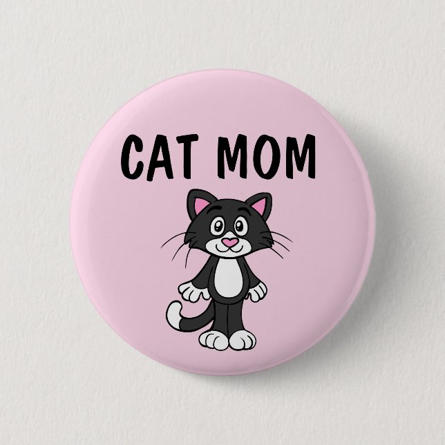 BÓTON REDONDO 5.08CM BOTÃO MOM CAT (Frente)