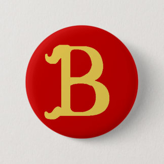 Bóton Redondo 5.08cm Botão Monogrammed com a letra B