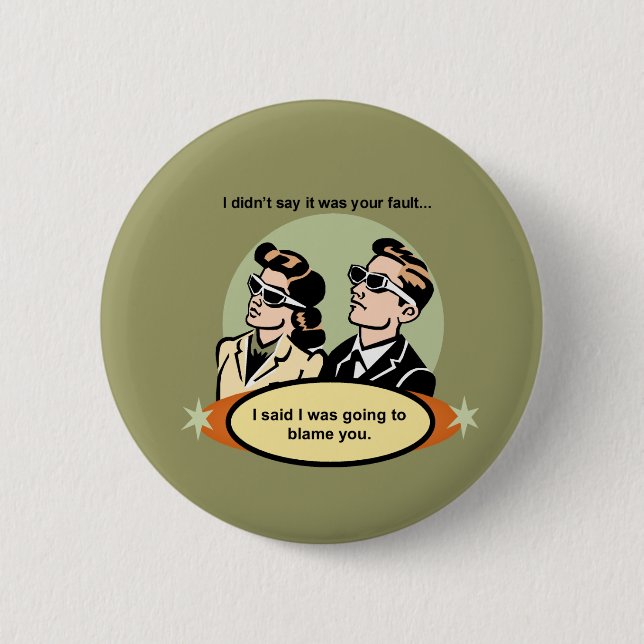 Bóton Redondo 5.08cm Botão Não Certo (Frente)