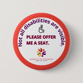 Bóton Redondo 5.08cm botão Nem todas as deficiências