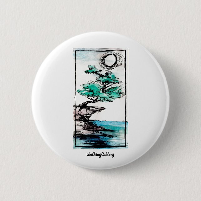 Bóton Redondo 5.08cm Botão Noturno (Frente)