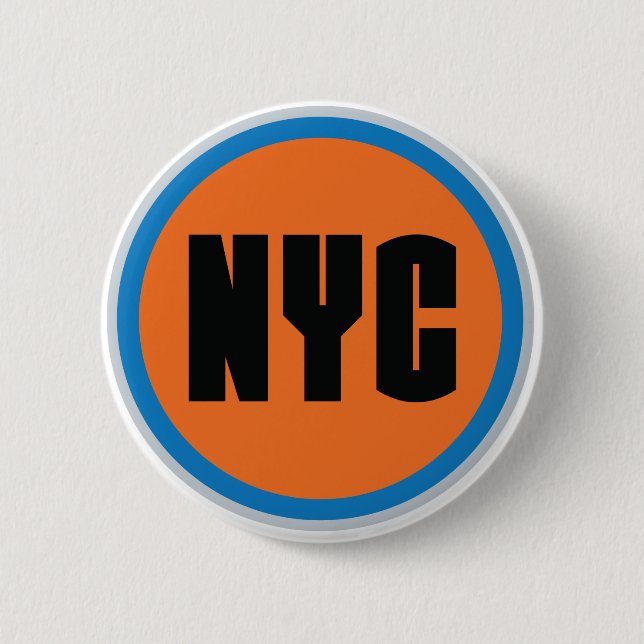 Bóton Redondo 5.08cm Botão NYC (Frente)