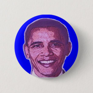 Bóton Redondo 5.08cm Botão OBAMA