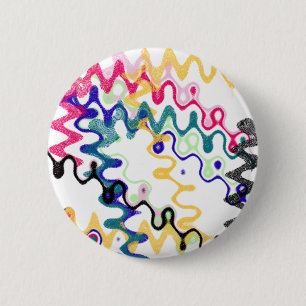 Bóton Redondo 5.08cm Botão Onda Squiggle
