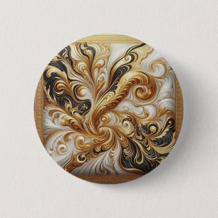 Bóton Redondo 5.08cm Botão Ouro de luxo