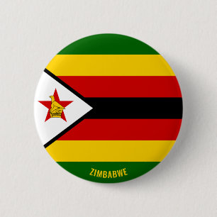Bóton Redondo 5.08cm Botão Patriótico Armador do Zimbabué