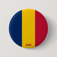 Botão Patriótico do Chad Flag Charming